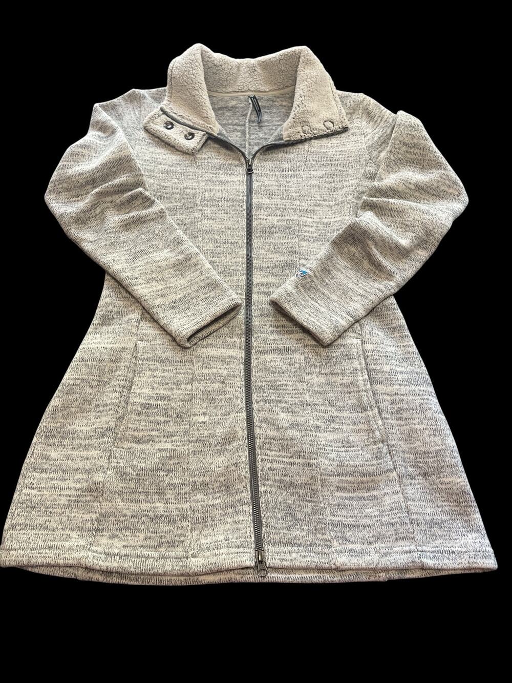 Kuhl Alaska sweater/Jacket/Alaska-Women Sz M-Heather Gray-L Sleeve-Zip-1088